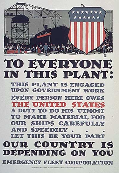 WWI propaganda poster - To Everyone in this Plant