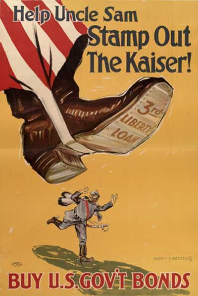 WWI propaganda poster - Help Uncle Sam Stamp Out the Kaiser