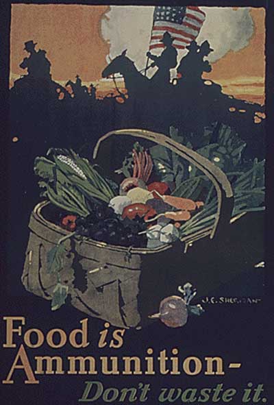 WWI Propaganda Poster - Food is Ammunition