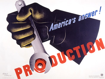 WWII propaganda poster - Production - America's Answer - Jean Carlu