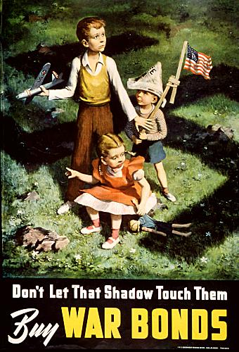 WWII propaganda poster - Don't Let that Shadow Touch Them
